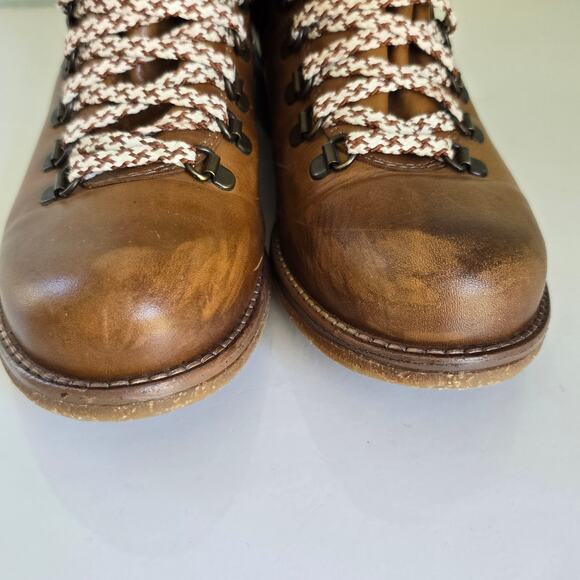 Taos Alpine Leather Boot Women's 7-7.5 Camel Lace Up Granola Girl Hiking Casual - Picture 4 of 14